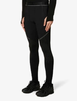 Force Velocity Logo-print Tapered-leg Stretch-woven Leggings -Thrudark R04119451 BLACK ALT02