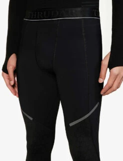 Force Velocity Logo-print Tapered-leg Stretch-woven Leggings -Thrudark R04119451 BLACK ALT04