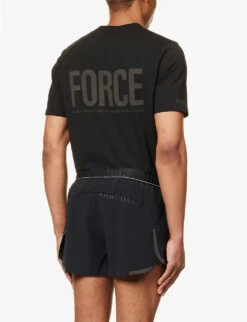 Force Velocity Logo-print Stretch-woven Shorts -Thrudark R04119453 BLACK ALT03