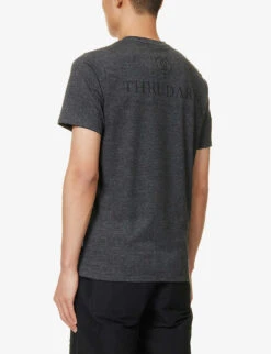 Vader Logo-print Cotton-blend T-shirt -Thrudark R04119469 CHARCOALGREY ALT03