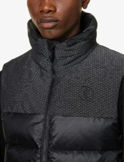 Grunt Funnel-neck Brand-embroidered Shell-down Gilet 11 Grunt Funnel-neck Brand-embroidered Shell-down Gilet -Thrudark R04145622 BLK ALT04