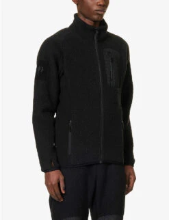 Mantra High-neck Brand-embroidered Recycled-polyester Jacket -Thrudark R04145628 BLACK ALT02