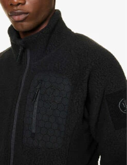 Mantra High-neck Brand-embroidered Recycled-polyester Jacket -Thrudark R04145628 BLACK ALT04