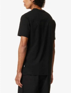 NQG Logo-print Organic Cotton-jersey T-shirt -Thrudark R04145635 BLACK ALT03