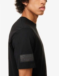 NQG Logo-print Organic Cotton-jersey T-shirt -Thrudark R04145635 BLACK ALT04